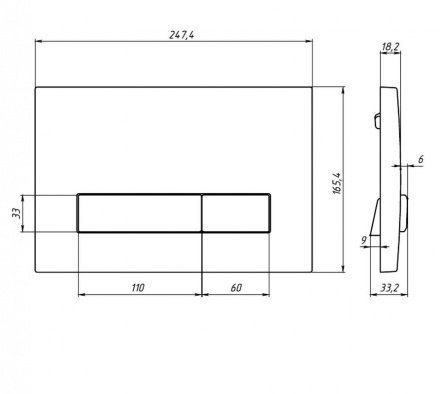 Инсталляция для унитазов Berges Atom с белой глянцевой кнопкой смыва 040341 - 2