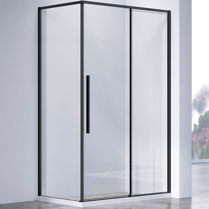 Душевой уголок Vincea Slim-N 120х90 черный стекло прозрачное VSR-4SN9012CLB - 0