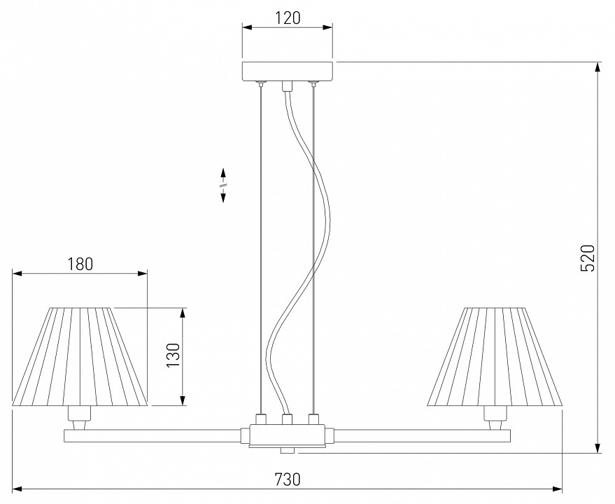 Подвесная люстра Eurosvet Peony 60136/6 хром/графит - 3