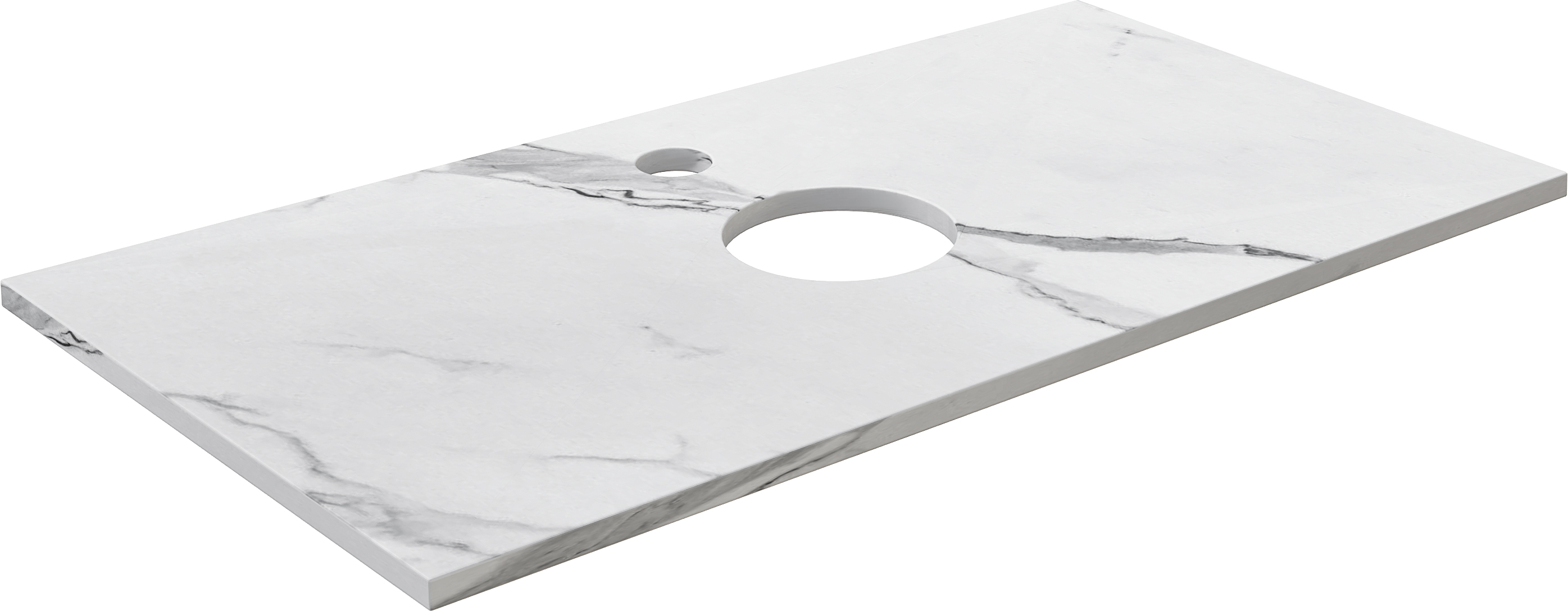 Консоль DIWO Элиста 100 белый мрамор, с раковиной Moduo 55 Leaf 555460 - 5