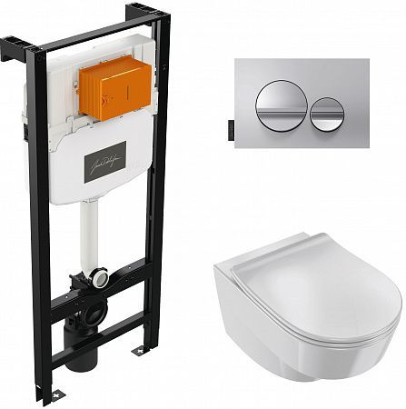 Комплект Jacob Delafon Odeon Rive Gauche E21745RU-00 кнопка хром - 0