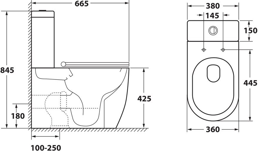 Бачок для унитаза Owl Vind Cirkel-GL OWLT190301/2 - 5
