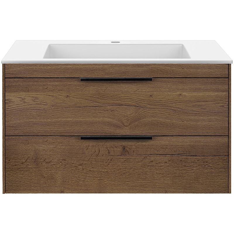 Тумба под раковину Vincea Chiara 80 темное дерево VMC-2C2800TO - 0