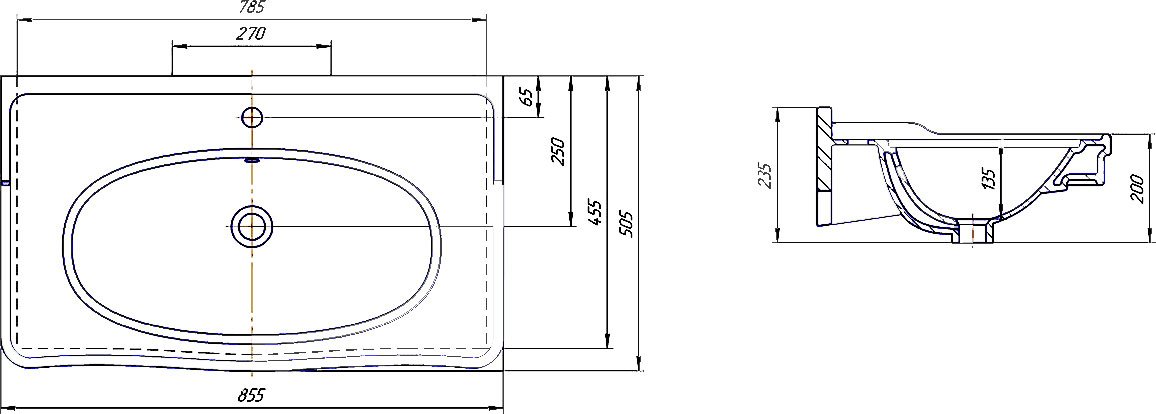Комплект мебели Opadiris Валери 85 белый - 6