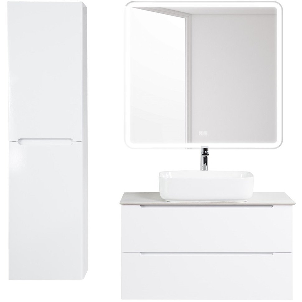 Тумба со столешницей и раковиной BelBagno Etna 100 белый матовый - 7