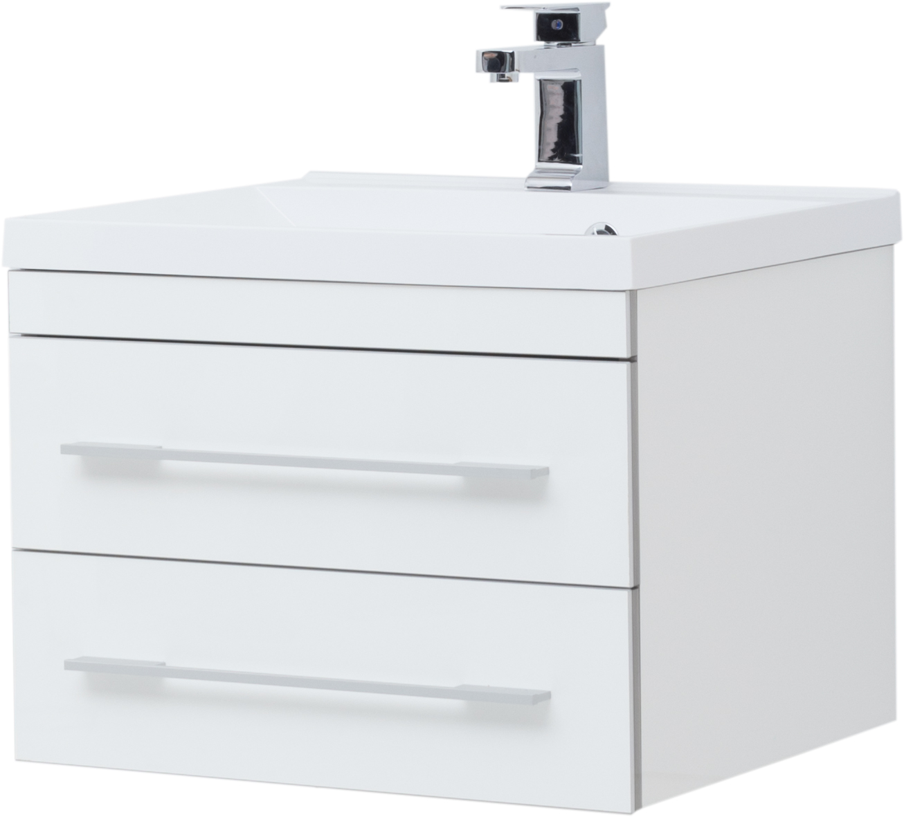 Тумба с раковиной Aquanet Верона 58 подвесная белая - 6