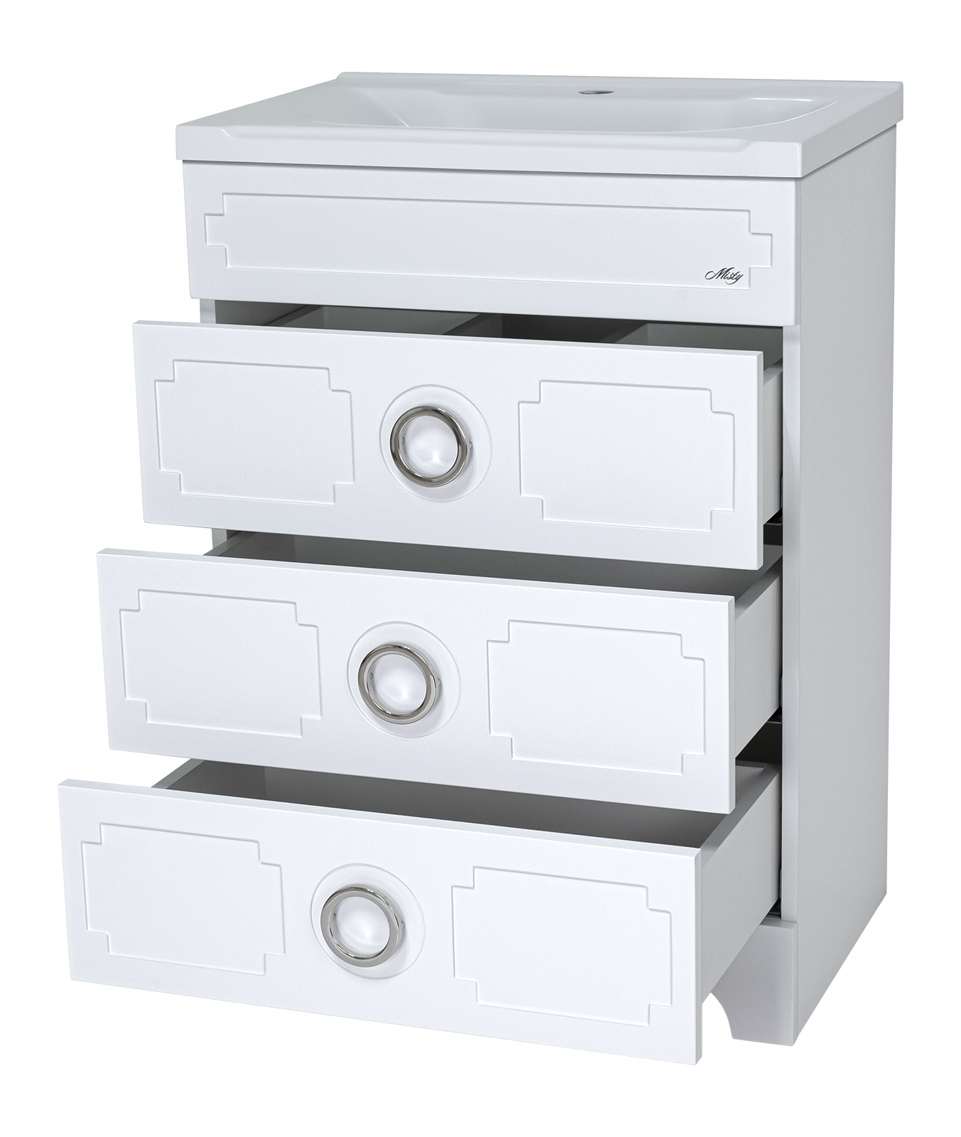 Тумба под раковину Misty Лейла 100 белая матовая Пр-Лей01100-013Я - 1