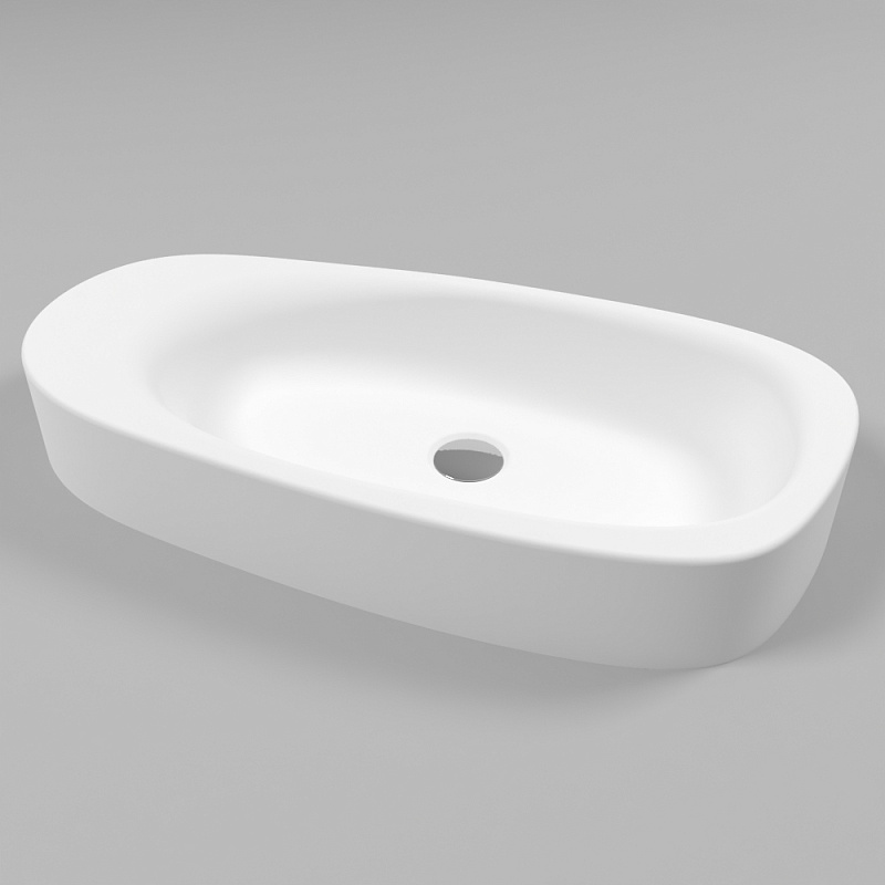 Раковина накладная Whitecross Moonstone F 70х35 белая матовая 0732.070035.200 - 0