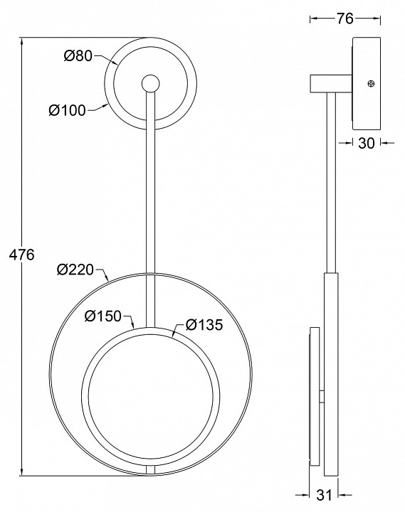 Бра Escada Hypnosis 10206/SG LED Gold - 4
