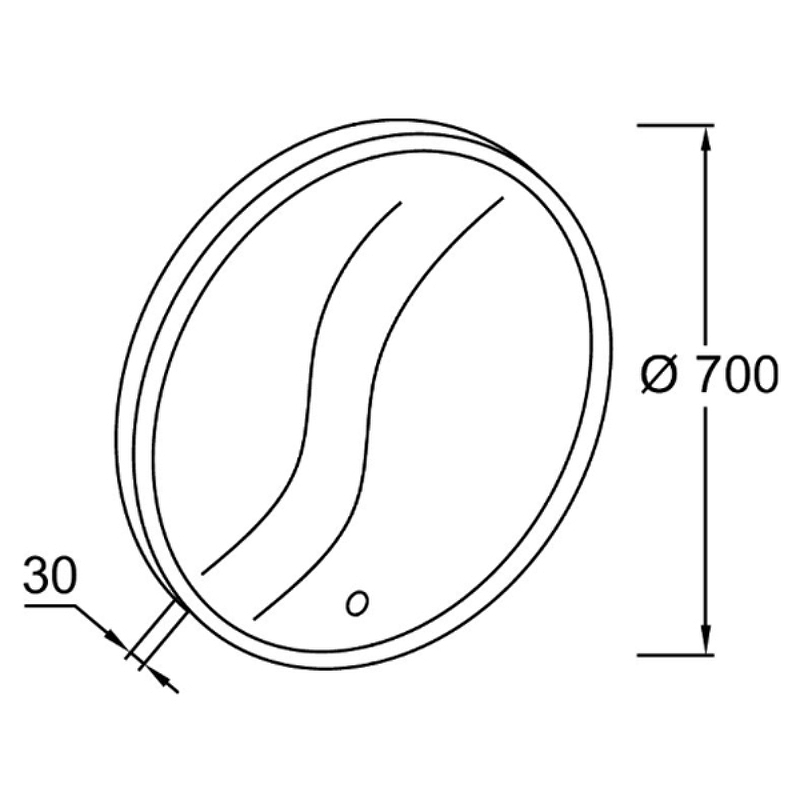 Зеркало Jacob Delafon Odeon Rive Gauche 50 черный матовый EB1176-BLV - 2