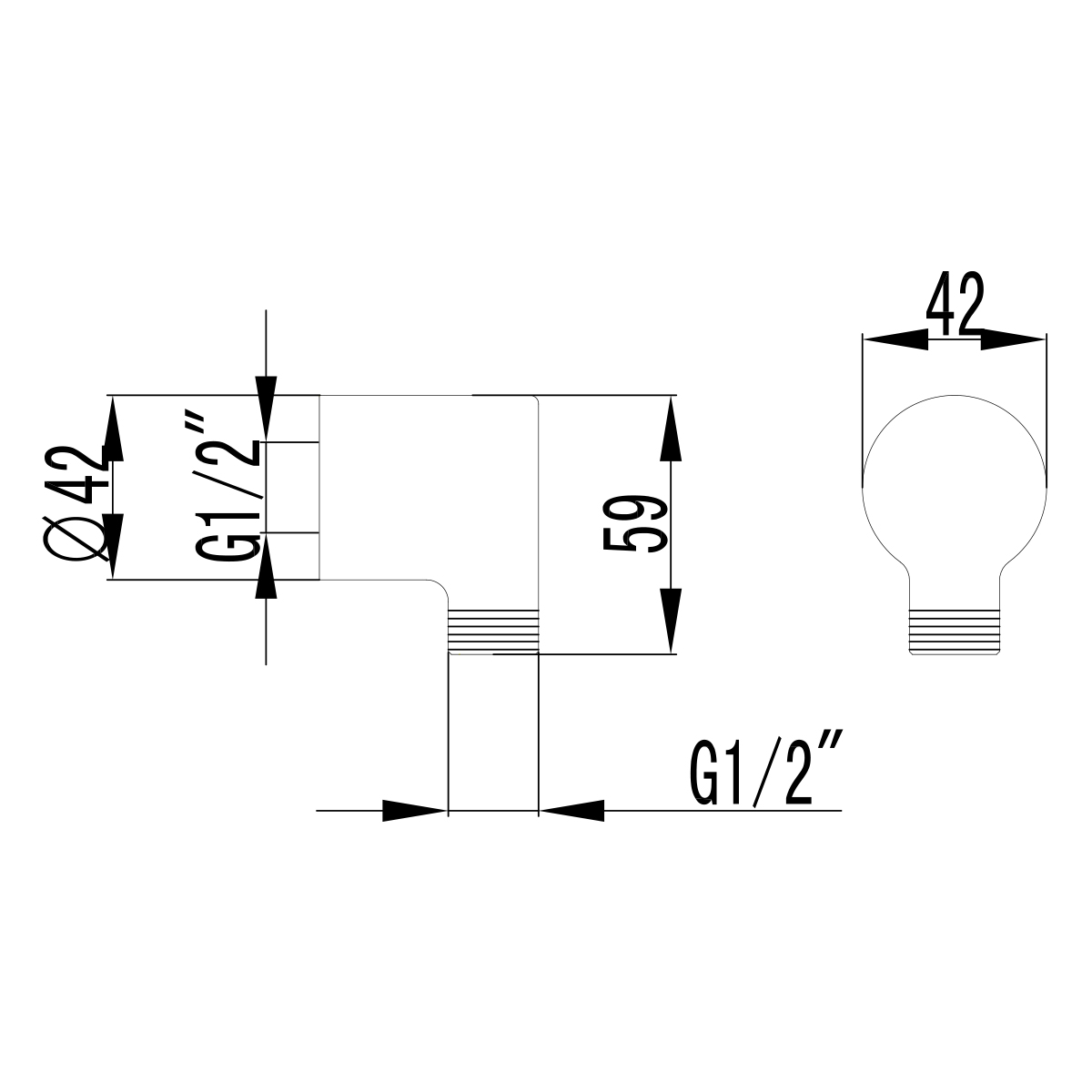 Подключение для душевого шланга Lemark LM3283C для LM3219C, LM4119C, хром - 1