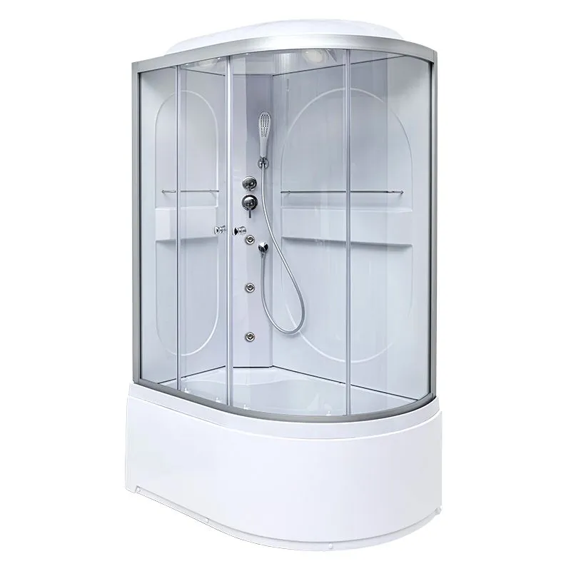 Душевая кабина Deto L 120х80 с гидромассажем, хром  L620LGM - 1