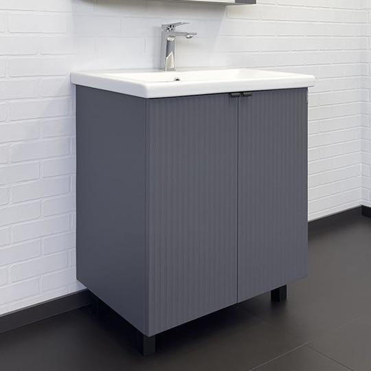 Тумба с раковиной Comforty Лима 70 антрацит 00-00013686 - 0