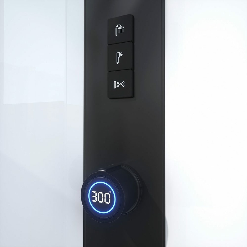 Душевая кабина Black&White Galaxy 100х100 черная с гидромассажем 8036000 - 1