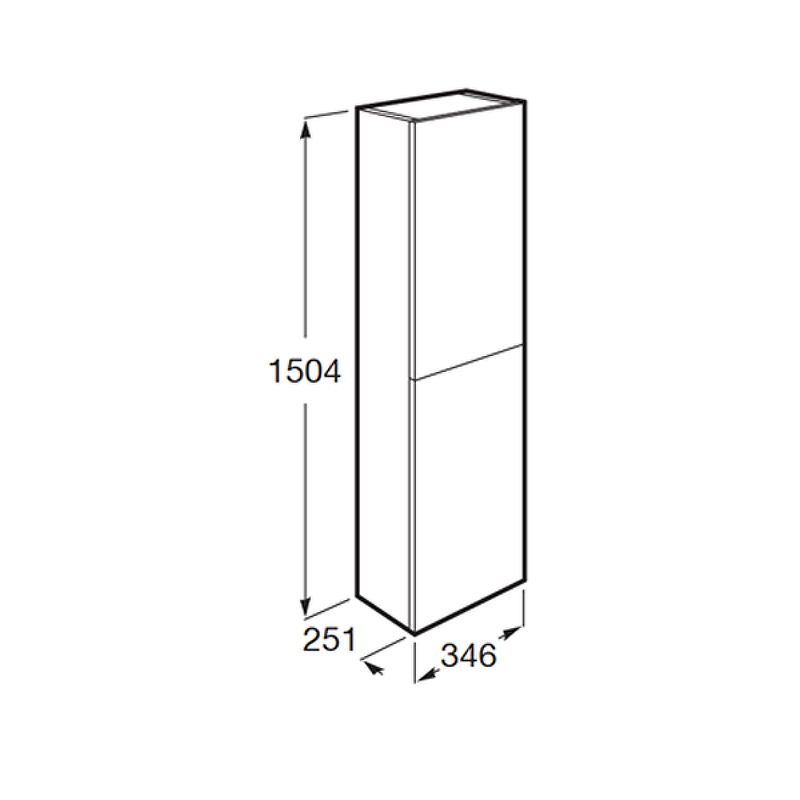 THE GAP Шкаф-колонна, белый глянец 857554806 - 1