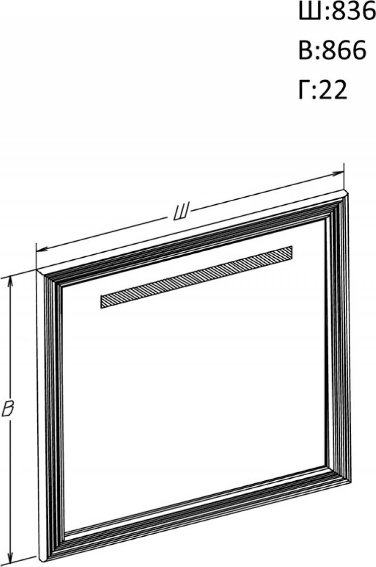 Зеркало Opadiris Карат 80 золотая патина Z0000004322 - 6