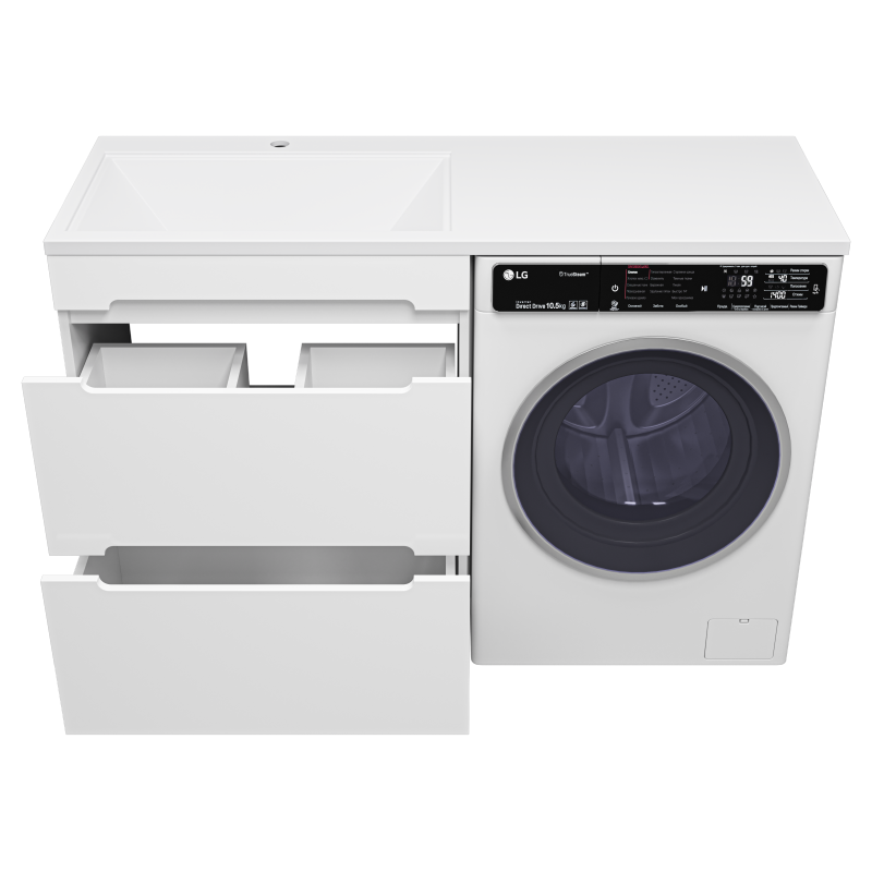 Тумба под стиральную машину Misty Байкал 70 белая глянцевая Э-Бай06070-022Я - 1