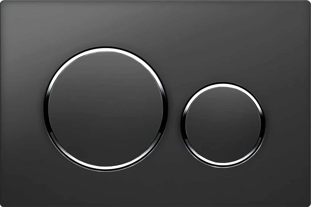 Кнопка смыва Vincea матовый черный  VFP-005MB - 0