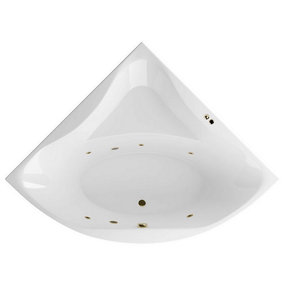 Ванна акриловая Excellent Glamour Soft 150х150 с гидромассажем белый - бронза WAEX.GLA15.SOFT.BR - 0