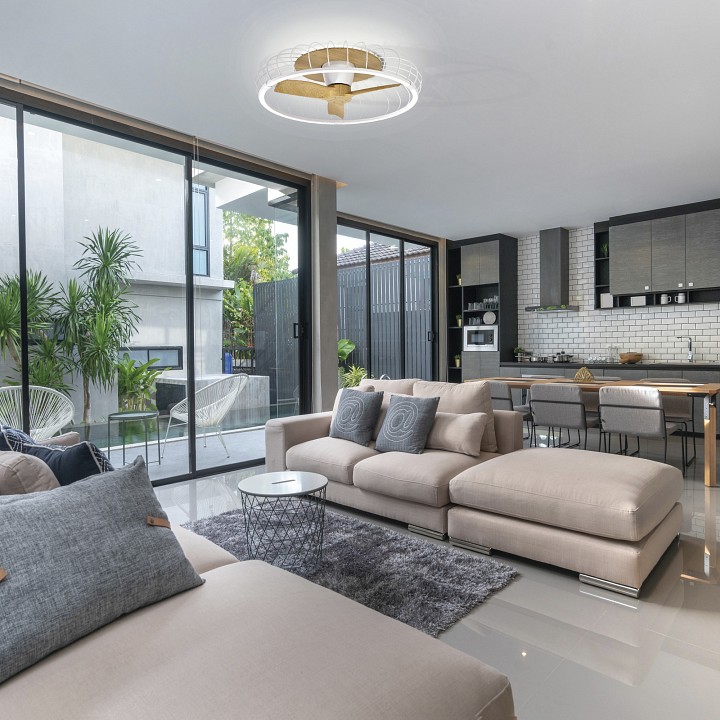 Светильник с вентилятором Mantra (люстры-вентиляторы) Nature 7809 - 4