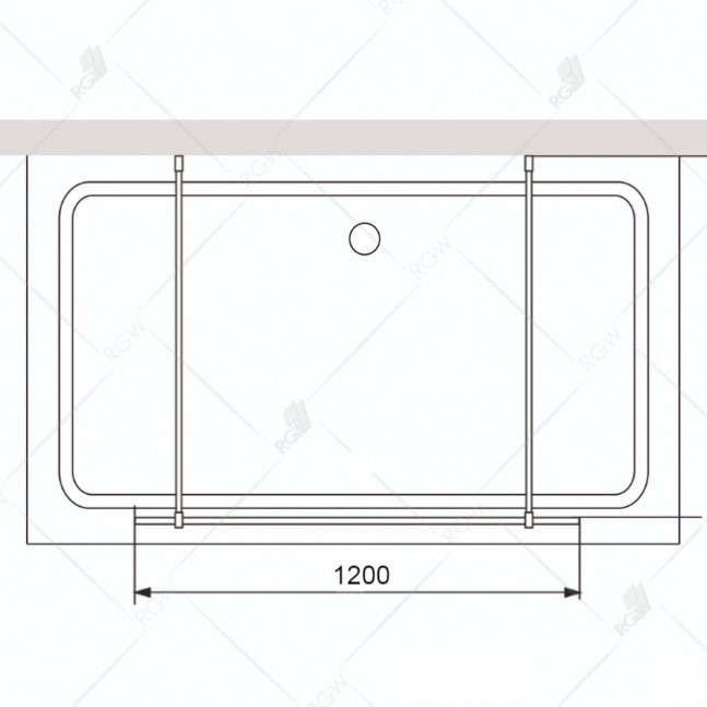 Душевая перегородка RGW Walk In WA-016 120х195 профиль хром стекло прозрачное 35101612-11 - 2