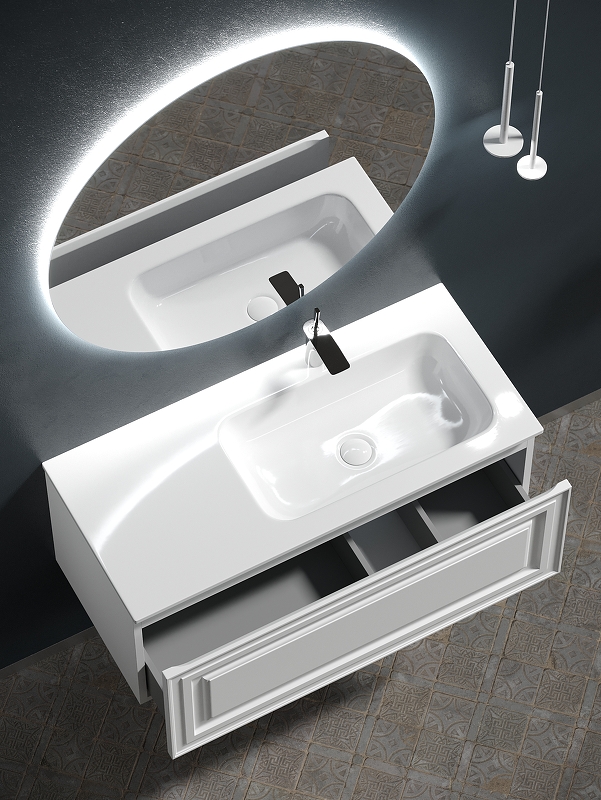 Тумба под раковину Sancos Very 99х40 правая белая VR100RW - 2