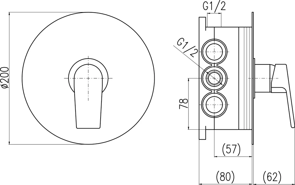Смеситель для душа Rav Slezak Colorado хром CO183BOX - 1
