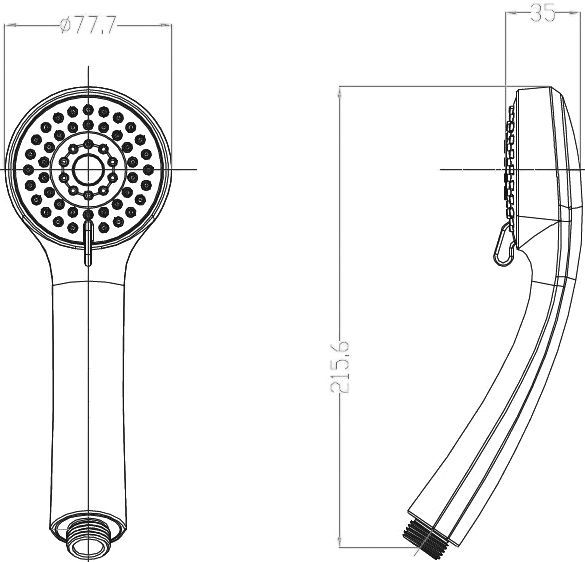 Душевая лейка Milardo 0403F76M18 - 6