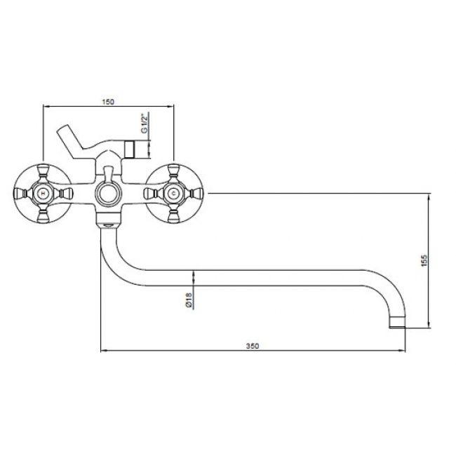 Смеситель Kaiser Grace 11070К универсальный - 1
