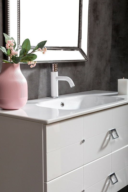 Тумба под раковину Armadi Art Vallessi Avangarde Piazza 80 белый - хром 841-080-WCR - 4