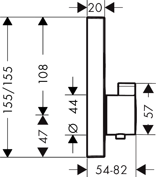Смеситель для душа Hansgrohe ShowerSelect с термостатом полированное золото 15763990 - 3