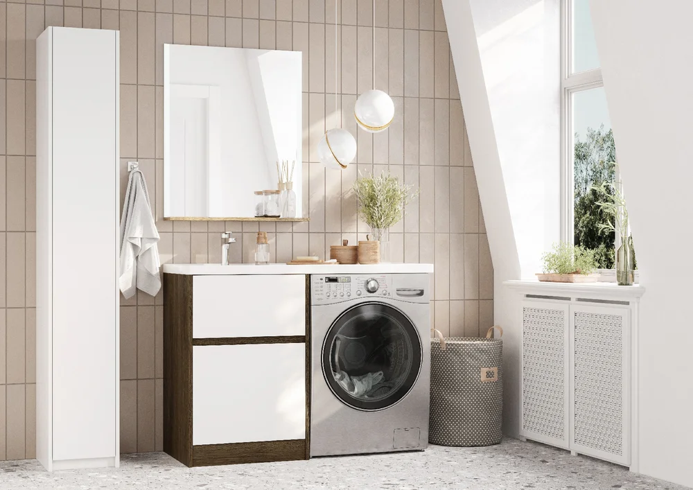 Тумба с раковиной Aquaton Лондри 60 темное дерево-белый 1A2669K2LHDY0 - 6