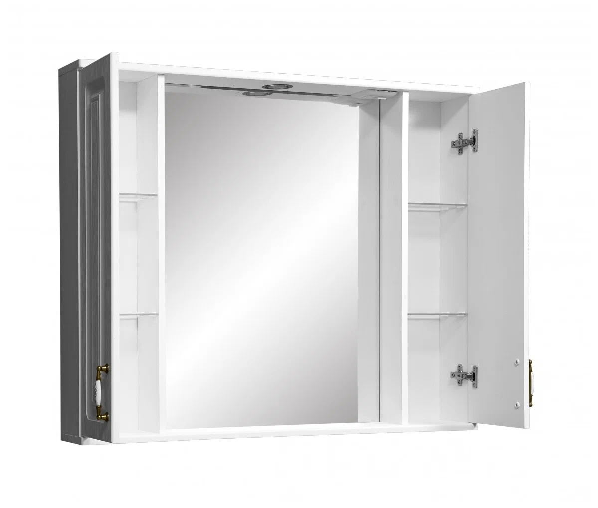 Зеркало-шкаф Stella Polar Кармела 100 с подсветкой белый  SP-00000187 - 2