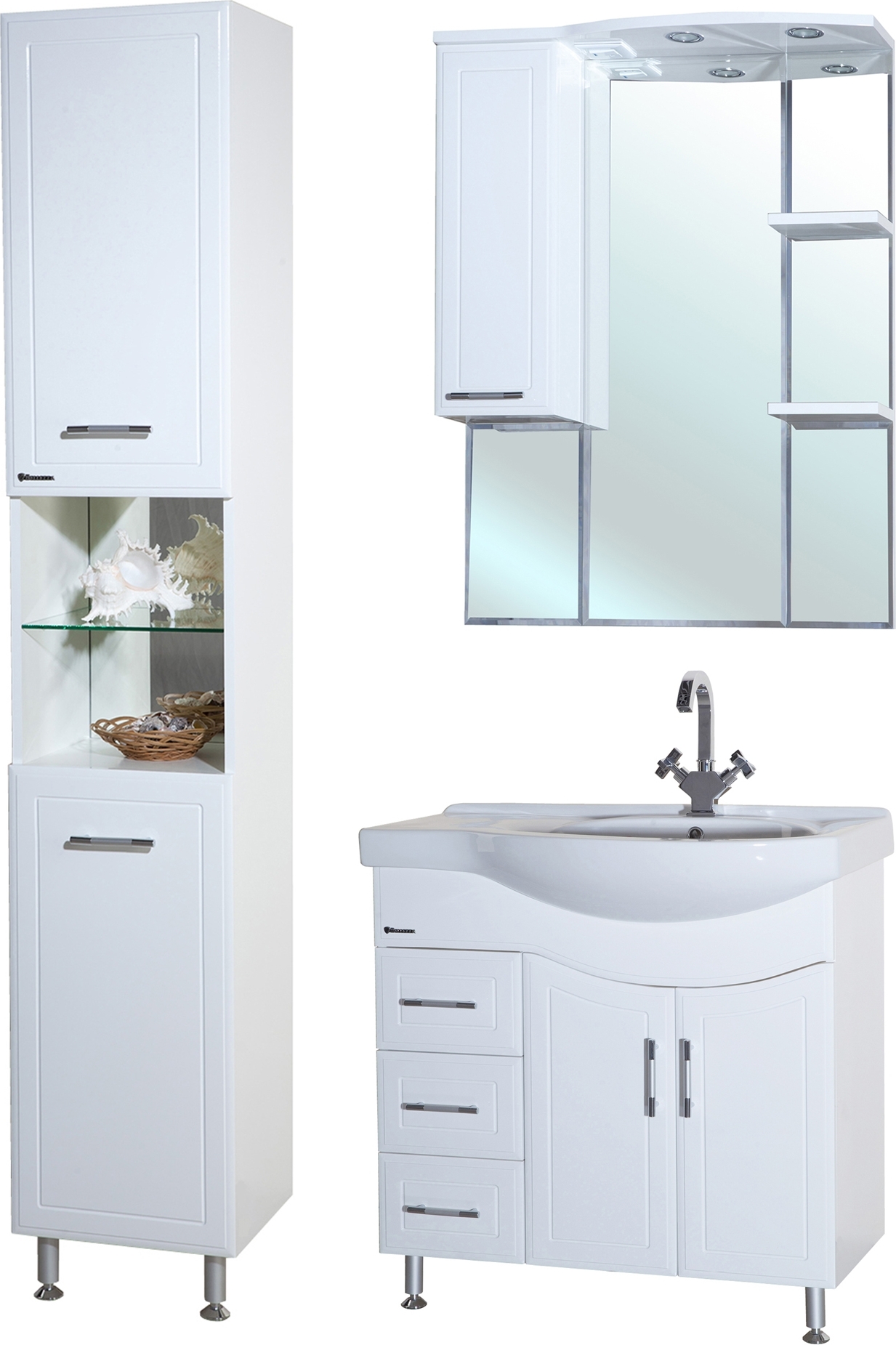 Мебель для ванной Bellezza Коралл 85 L - 3