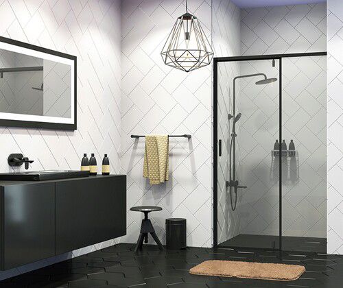 Душевая дверь в нишу Wasserkraft Elbe 74P05 - 1