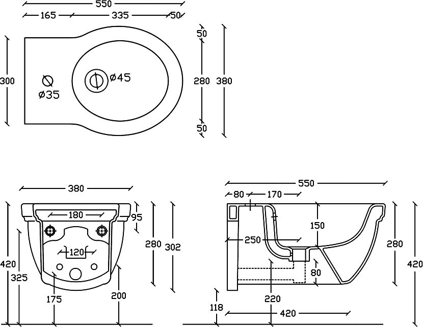 Биде подвесное Galassia Ethos 8440M 8440М - 4