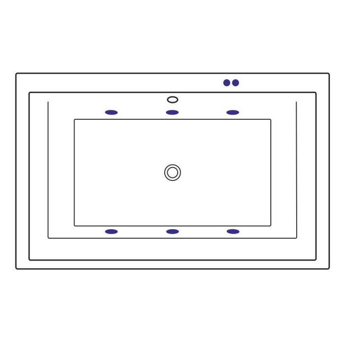 Ванна акриловая Excellent Crown Lux Soft 190х120 с гидромассажем белый - золото WAEX.CRO19.SOFT.GL - 5