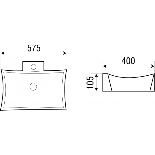 Раковина накладная Weltwasser WW ELBACH 1012 57.5 белый  10000003855 - 1
