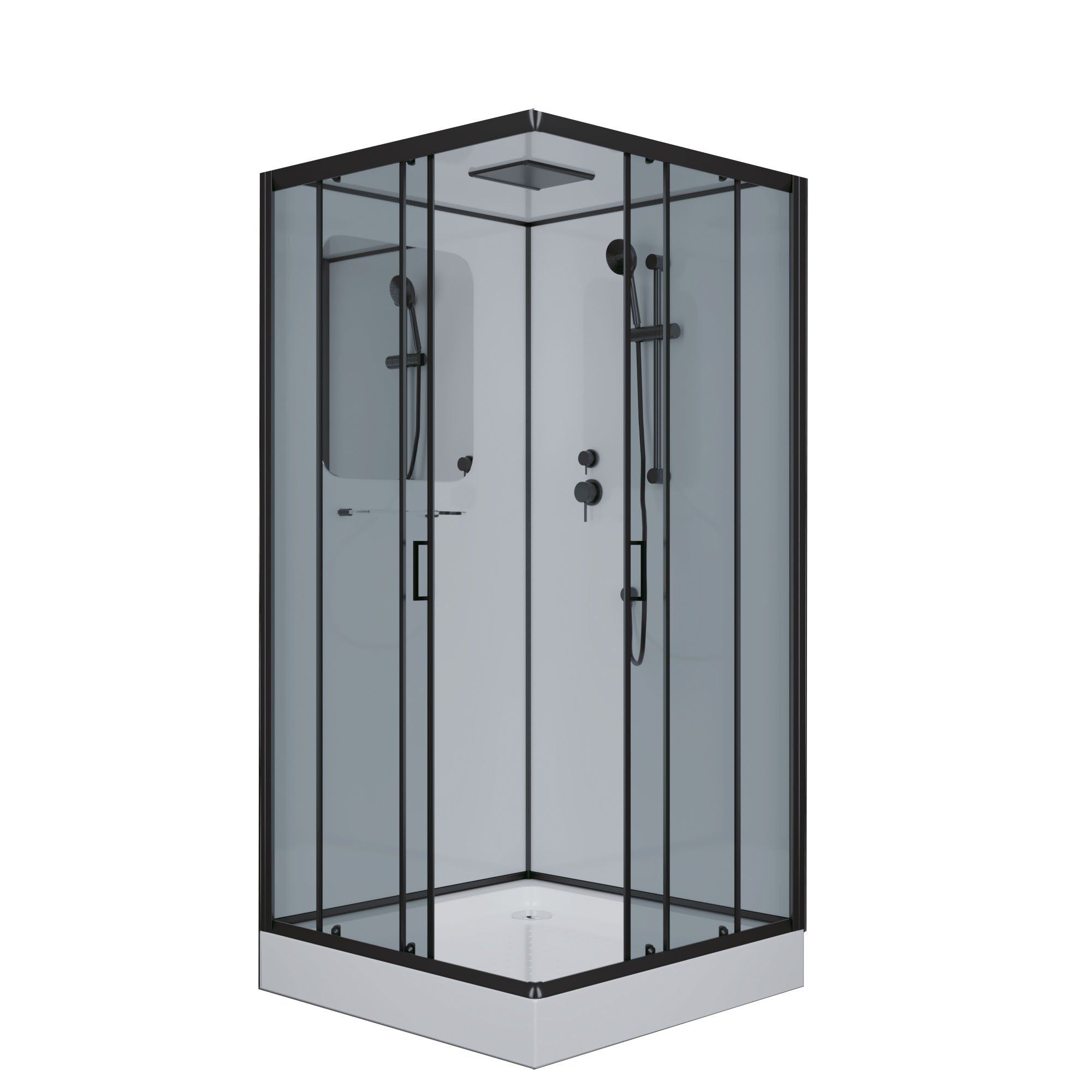 Душевая кабина Niagara Premium 100х100х210 черная NG-6902-01Q BLACK 69020134QBLACK - 0