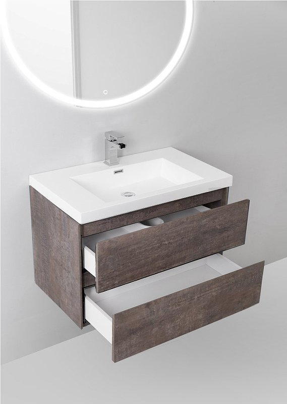 Тумба под раковину BelBagno Luce 80 коричневый LUCE-800-2C-SO-PT - 1