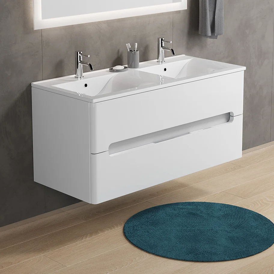 Тумба под раковину Sanvit Форма 120 белый глянец kforma1201w - 1