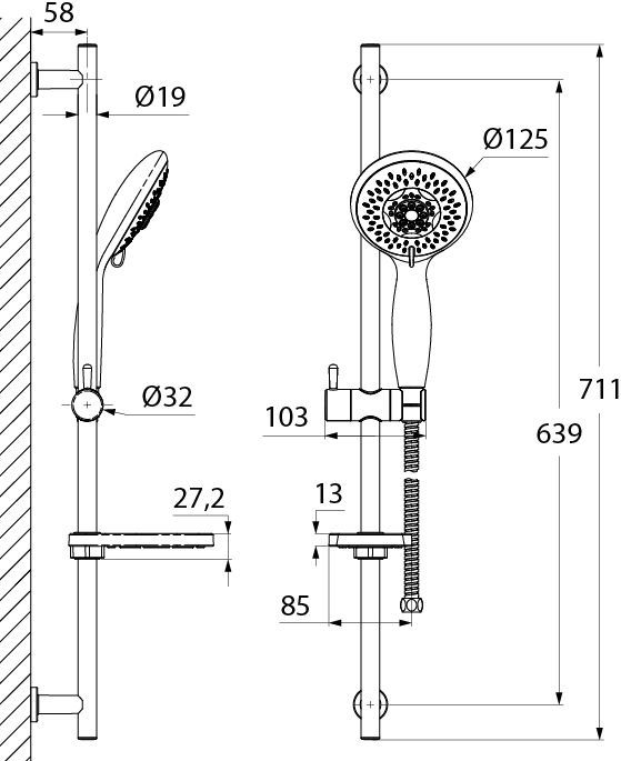 Душевой гарнитур Iddis   TSH0601 - 1