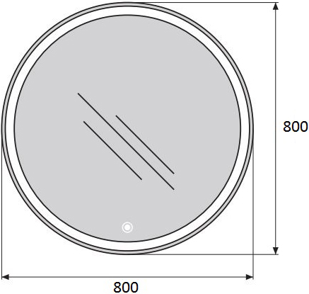 Зеркало BelBagno Marino 80 bianco lucido  SPC-RNG-800-LED-TCH - 3