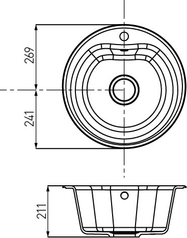 Мойка кухонная AQUATON Мида серый шелк 1A712732MD250 - 2
