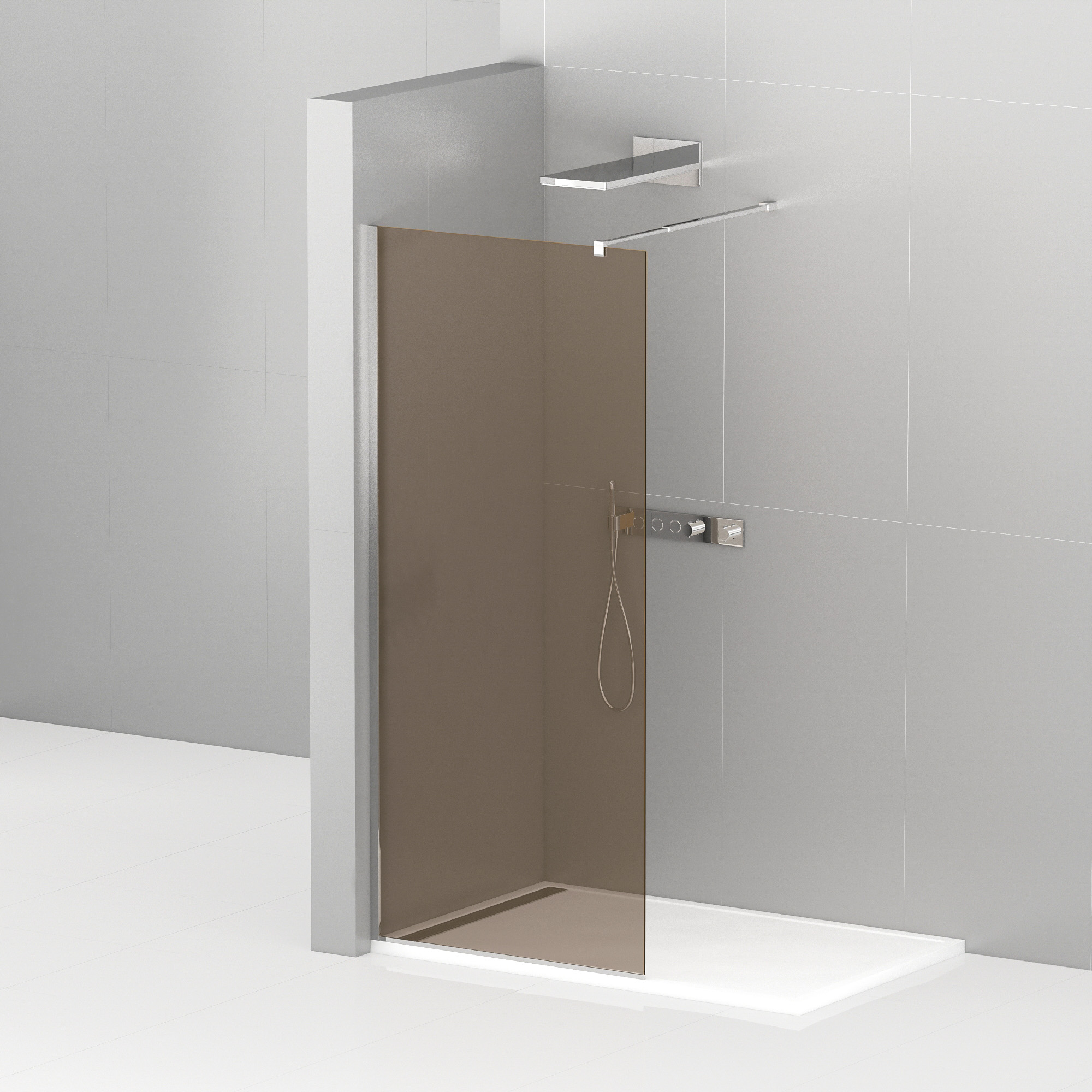 Душевая перегородка Cezares Liberta-L-1-80-BR-Cr - 0