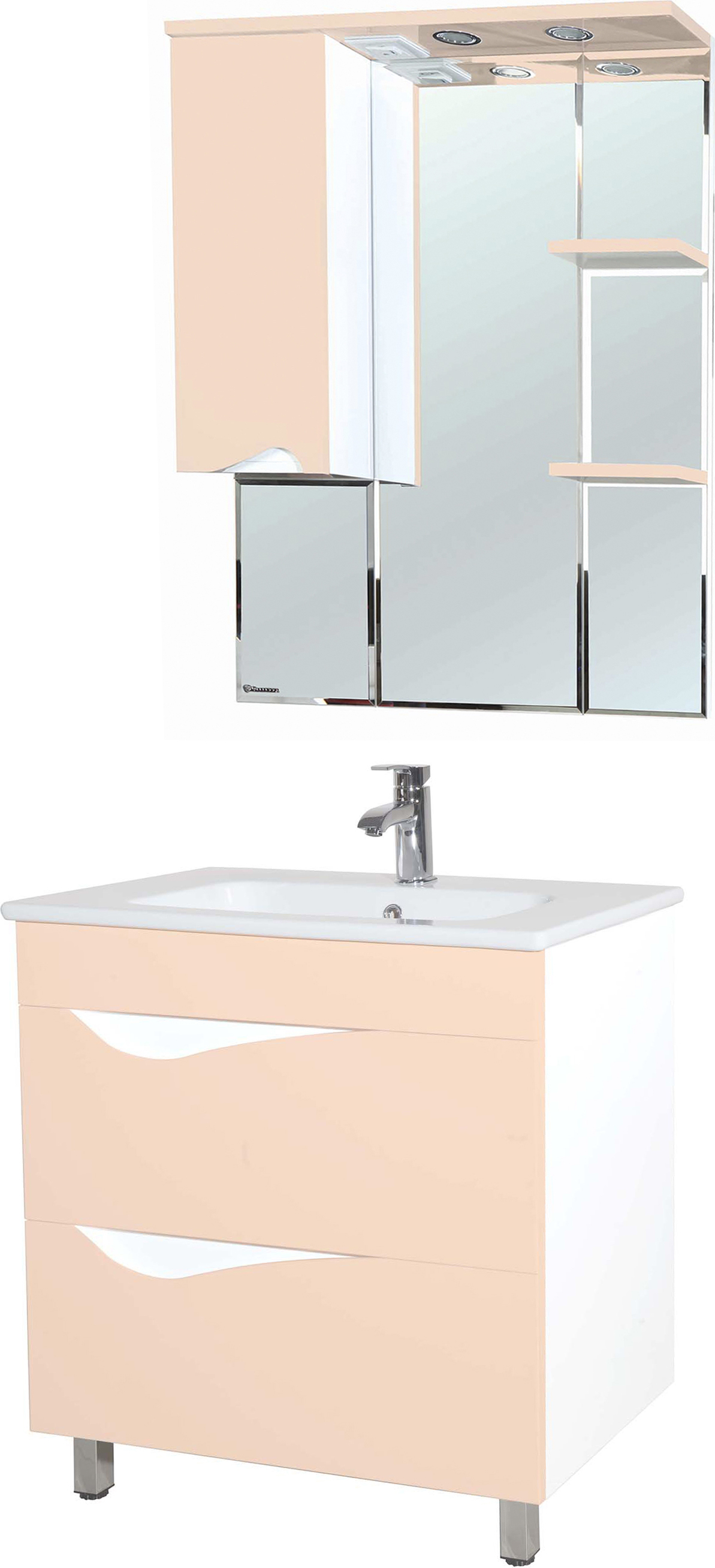 Зеркало-шкаф Bellezza Эйфория 80 L бежевый 4619113002076 - 1