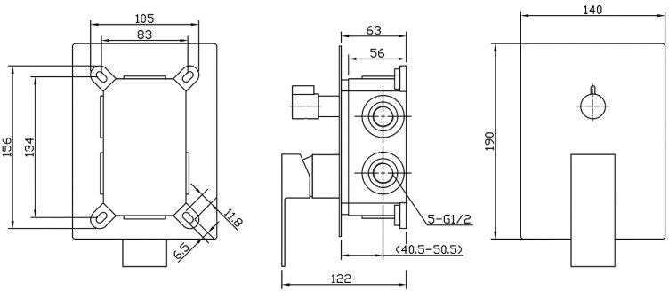 Смеситель BelBagno Romano VDI-CRM для ванны с душем ROM-VDI-CRM - 1