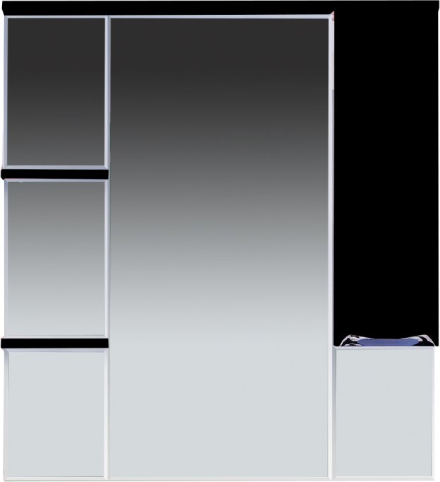 Зеркало Misty Кристи 90 черная эмаль R П-Кри02090-021СвП - 0