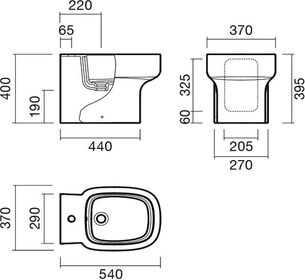 Биде напольное Sanitana Be You S10062634900000 - 1