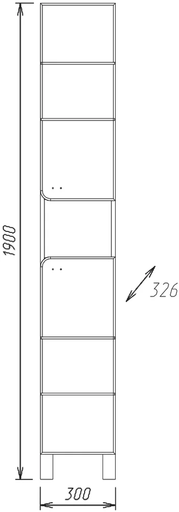 Шкаф-пенал Onika Стиль 30 белый/светлое дерево  403048 - 2